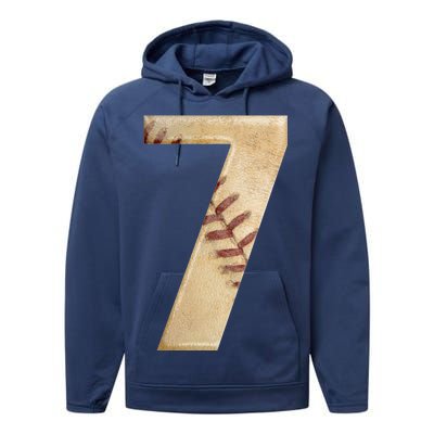 Baseball 7th Birthday Performance Fleece Hoodie