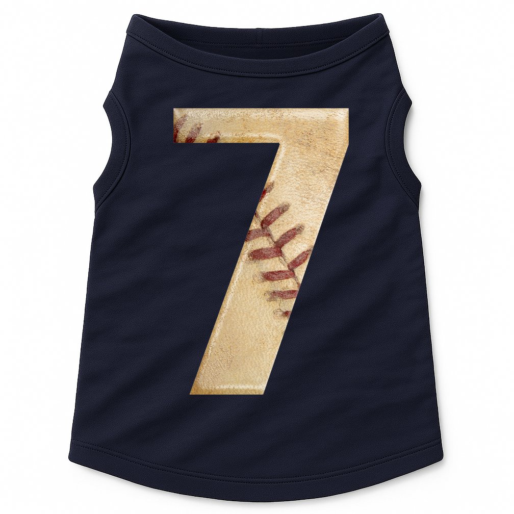 Baseball 7th Birthday Doggie Tank