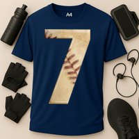 Baseball 7th Birthday Cooling Performance Crew T-Shirt