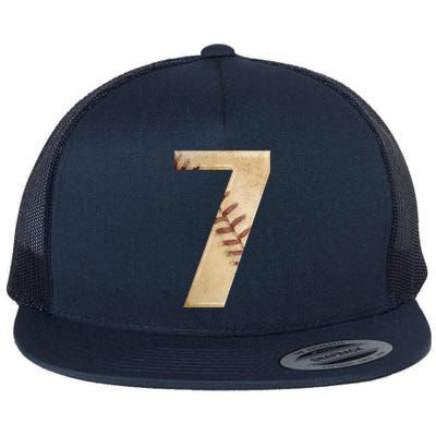 Baseball 7th Birthday Flat Bill Trucker Hat