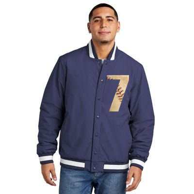 Baseball 7th Birthday Insulated Varsity Jacket