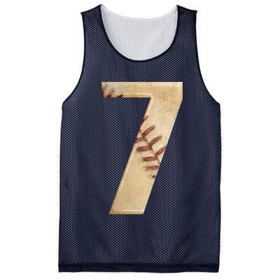 Baseball 7th Birthday Mesh Reversible Basketball Jersey Tank