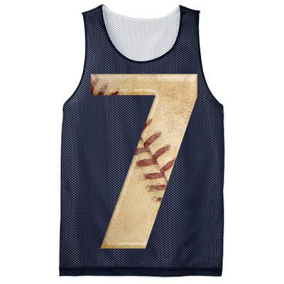 Baseball 7th Birthday Mesh Reversible Basketball Jersey Tank