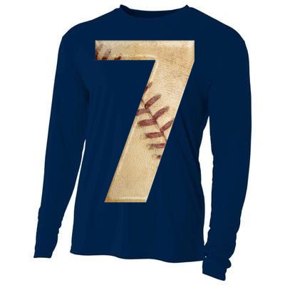 Baseball 7th Birthday Cooling Performance Long Sleeve Crew