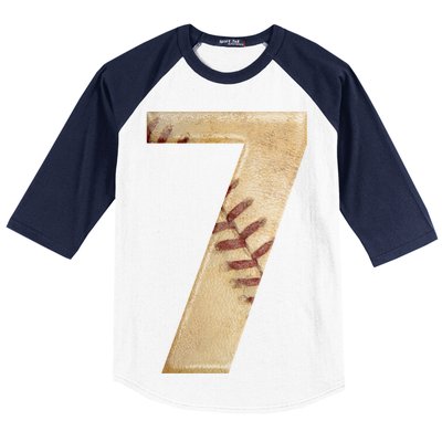 Baseball 7th Birthday Baseball Sleeve Shirt