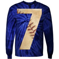 Baseball 7th Birthday Tie-Dye Long Sleeve Shirt