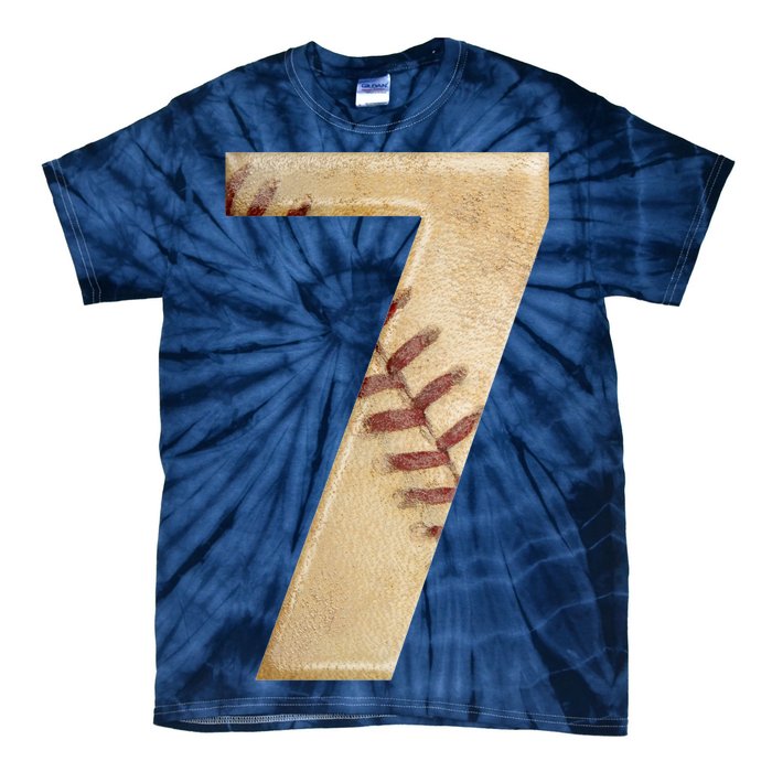 Baseball 7th Birthday Tie-Dye T-Shirt