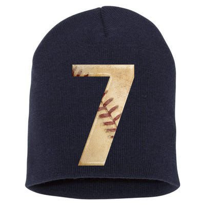 Baseball 7th Birthday Short Acrylic Beanie