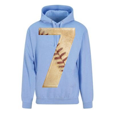 Baseball 7th Birthday Unisex Surf Hoodie