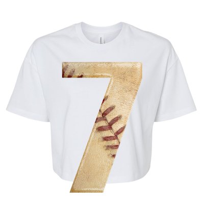 Baseball 7th Birthday Bella+Canvas Jersey Crop Tee