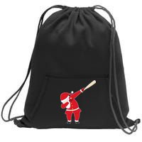 Baseball Bat Dabbing Santa Sweatshirt Cinch Pack Bag