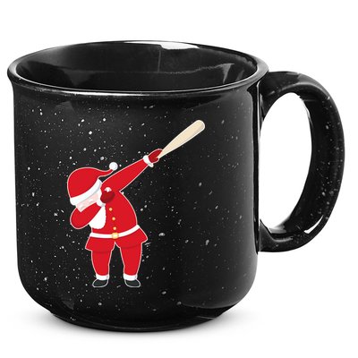 Baseball Bat Dabbing Santa 15oz Campfire Ceramic Mug