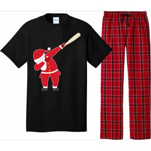 Baseball Bat Dabbing Santa Pajama Set