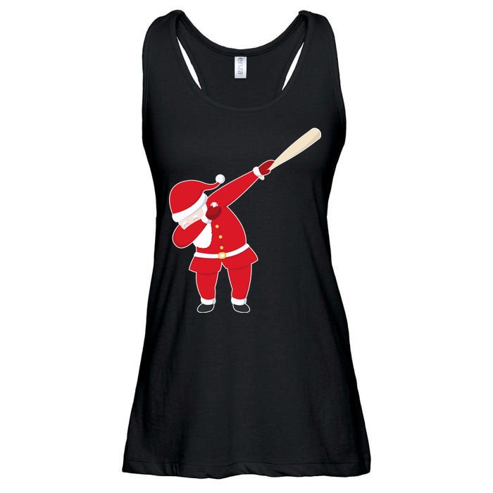 Baseball Bat Dabbing Santa Ladies Essential Flowy Tank