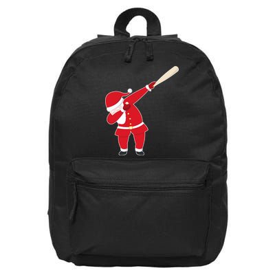 Baseball Bat Dabbing Santa 16 in Basic Backpack