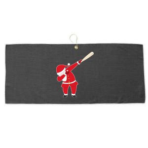 Baseball Bat Dabbing Santa Large Microfiber Waffle Golf Towel