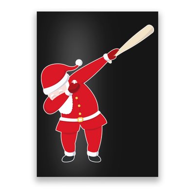 Baseball Bat Dabbing Santa Poster