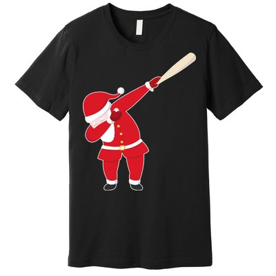 Baseball Bat Dabbing Santa Premium T-Shirt