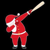 Baseball Bat Dabbing Santa Womens Tank Top