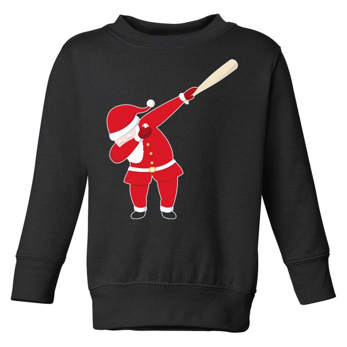 Baseball Bat Dabbing Santa Toddler Sweatshirt