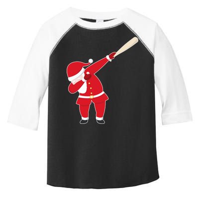 Baseball Bat Dabbing Santa Toddler Fine Jersey T-Shirt