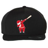 Baseball Bat Dabbing Santa Wool Snapback Cap