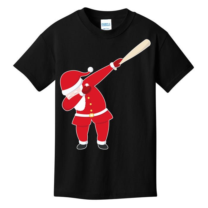 Baseball Bat Dabbing Santa Kids T-Shirt