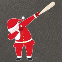 Baseball Bat Dabbing Santa Cotton Canvas Backpack