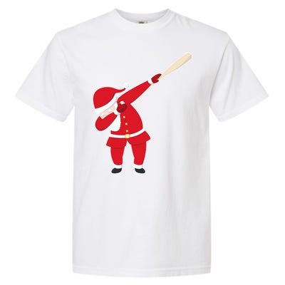 Baseball Bat Dabbing Santa Garment-Dyed Heavyweight T-Shirt