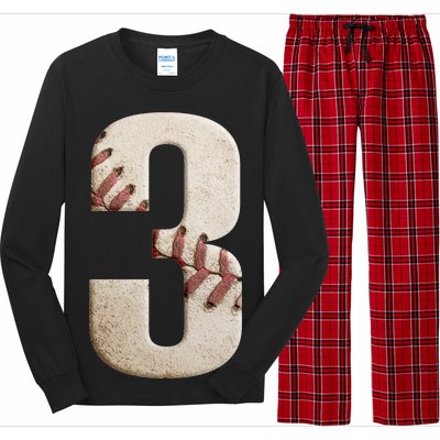 Baseball Birthday 3rd Birthday Long Sleeve Pajama Set