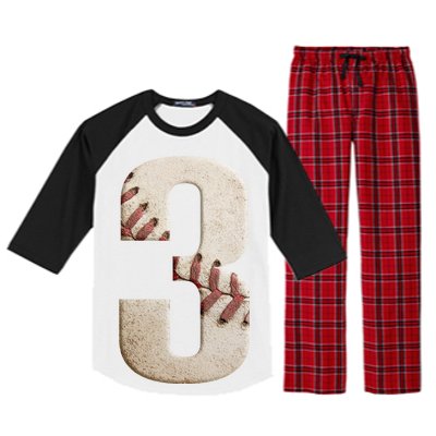 Baseball Birthday 3rd Birthday Raglan Sleeve Pajama Set