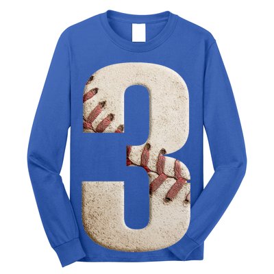 Baseball Birthday 3rd Birthday Long Sleeve Shirt