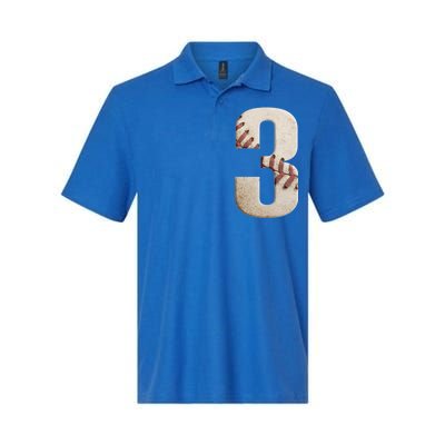 Baseball Birthday 3rd Birthday Softstyle Adult Sport Polo