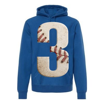 Baseball Birthday 3rd Birthday Premium Hoodie