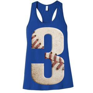 Baseball Birthday 3rd Birthday Women's Racerback Tank