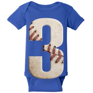 Baseball Birthday 3rd Birthday Baby Bodysuit