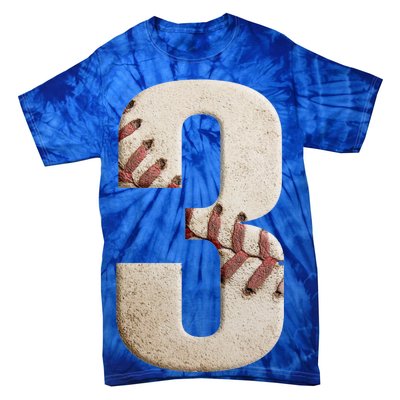 Baseball Birthday 3rd Birthday Tie-Dye T-Shirt