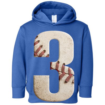 Baseball Birthday 3rd Birthday Toddler Hoodie