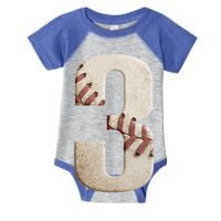 Baseball Birthday 3rd Birthday Infant Baby Jersey Bodysuit