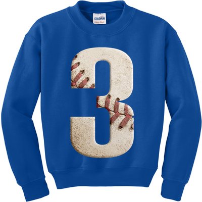 Baseball Birthday 3rd Birthday Kids Sweatshirt