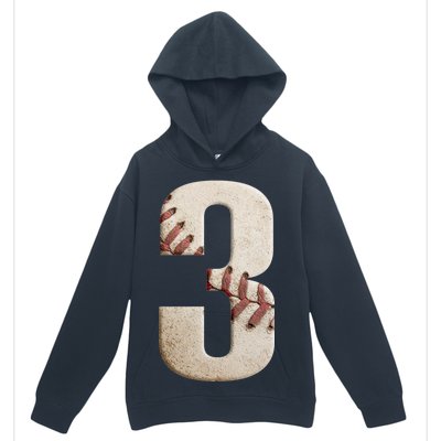 Baseball Birthday 3rd Birthday Urban Pullover Hoodie