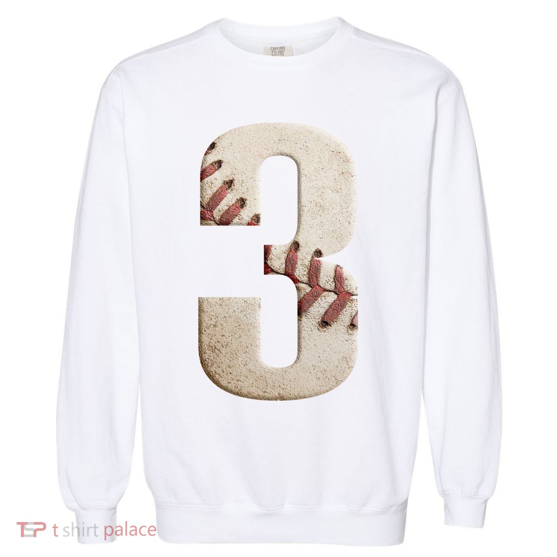 Baseball Birthday 3rd Birthday Garment-Dyed Sweatshirt