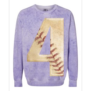 Baseball Birthday 4th birthday Colorblast Crewneck Sweatshirt