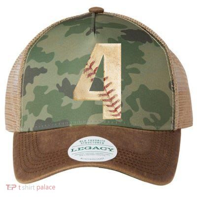 Baseball Birthday 4th birthday Legacy Tie Dye Trucker Hat