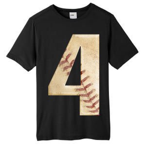 Baseball Birthday 4th birthday Tall Fusion ChromaSoft Performance T-Shirt