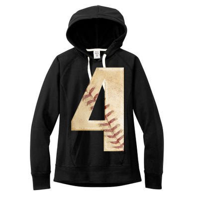 Baseball Birthday 4th birthday Women's Fleece Hoodie