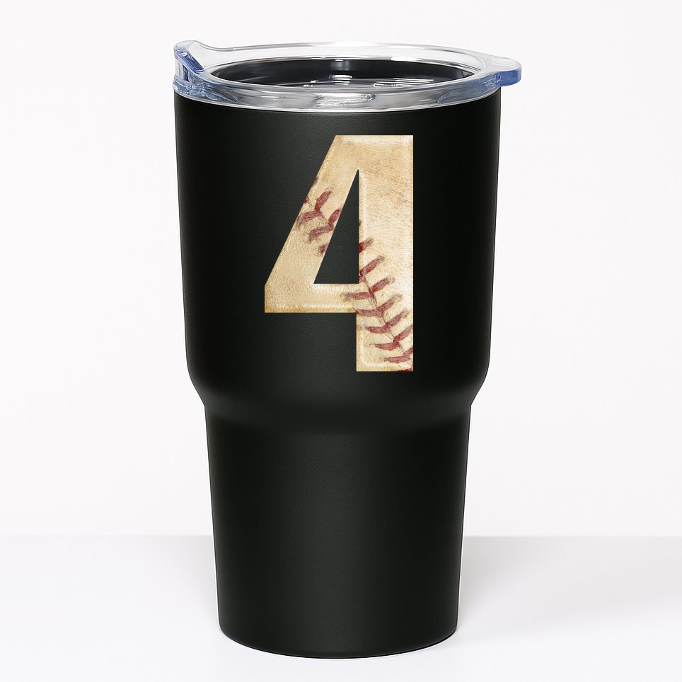 Baseball Birthday 4th birthday Tumbler