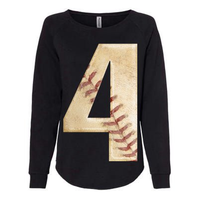 Baseball Birthday 4th birthday Womens California Wash Sweatshirt