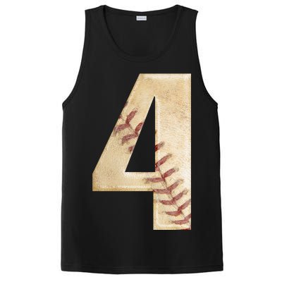 Baseball Birthday 4th birthday PosiCharge Competitor Tank