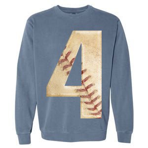 Baseball Birthday 4th birthday Garment-Dyed Sweatshirt